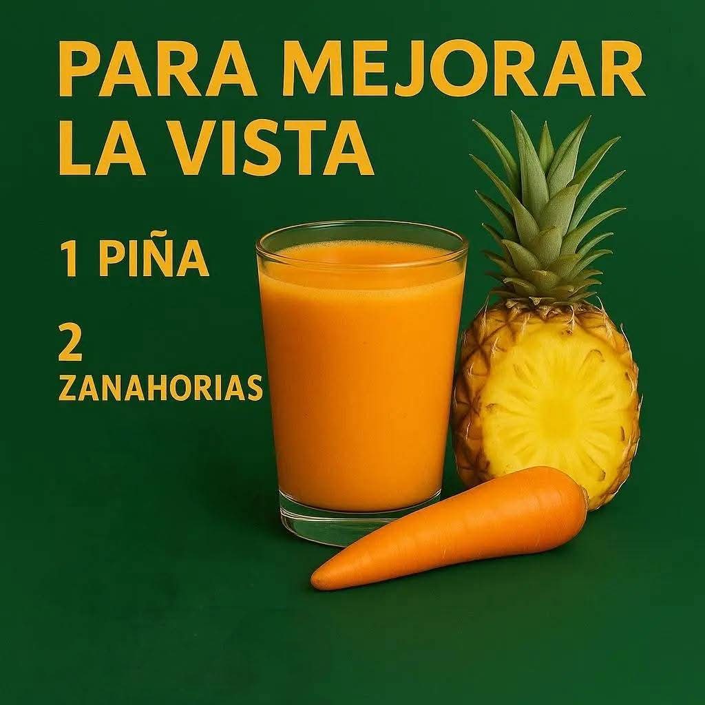 El batido de piña con zanahoria