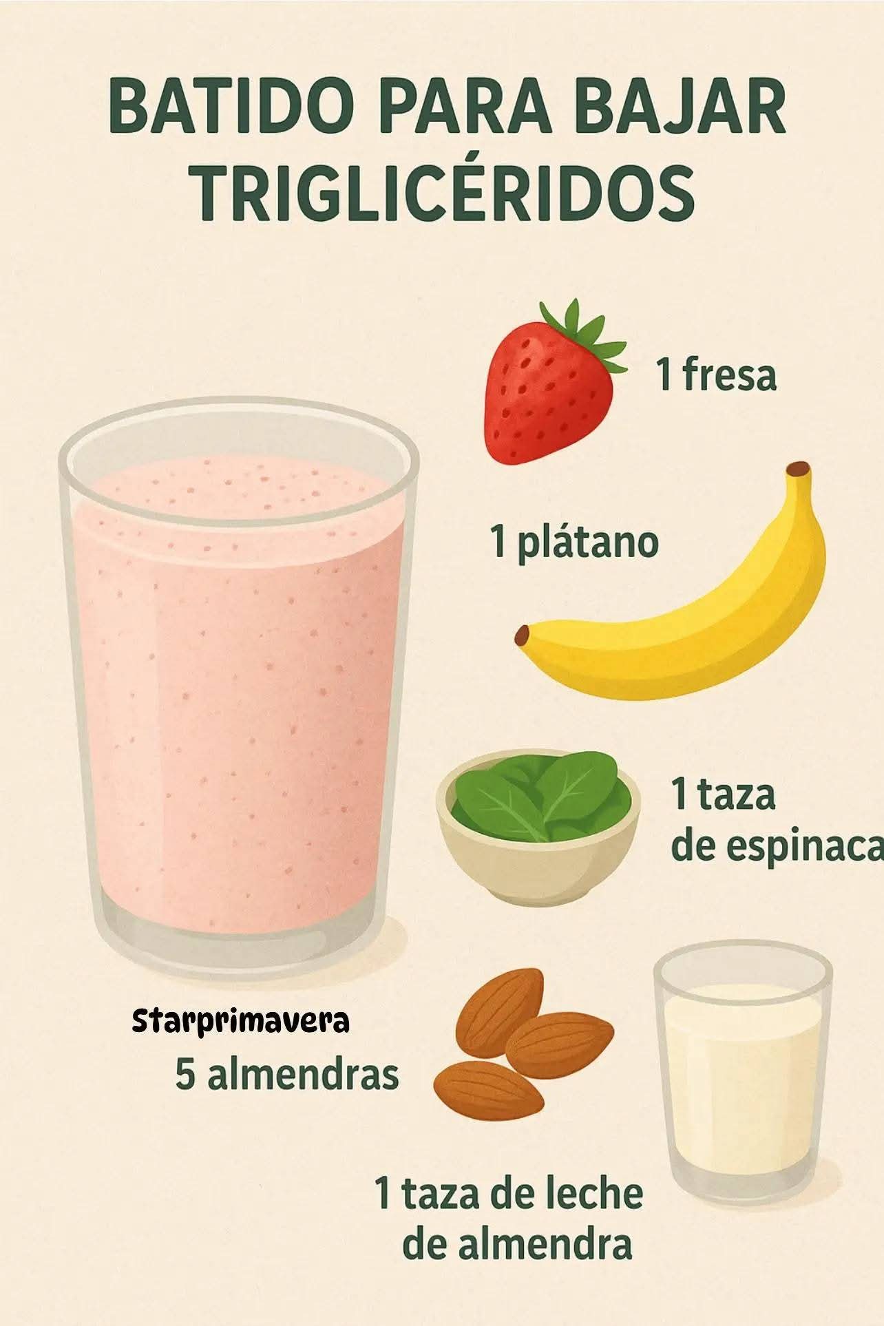Batido Natural para Reducir los Triglicéridos Altos